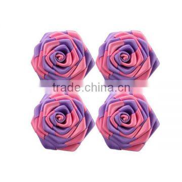 Fancy handmade make satin ribbon flowers