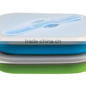 Newest Design food grade Silicone travel lunch box