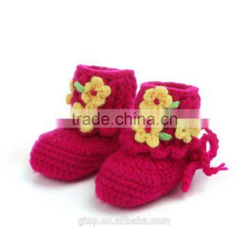 Baby Handmade Crochet Boots Shoes Supplier for 1-10 months old B-0023