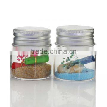 37x40mm metal cork lid glass jars for decorating, custom glass decor for present