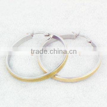 316L stainless steel hoop IP gold plating earrings