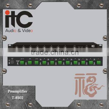 ITC T-8S02 8 Switchable Mic/Line Input 2 Output Microphone Preamp