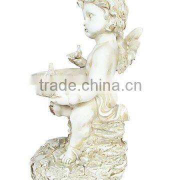 Polyresin Garden Angel Statues Bird Feeder photo-2