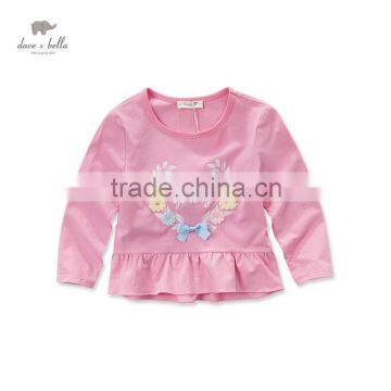 DK0393 dave bella spring autumn baby girls dress kids clothes children cloth girls princess dress