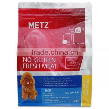 Customer oder pet food stand up zipper bag