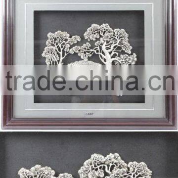 Silver Haze/Silver Painted Bridges Figure/Featured Home Silver Carved Paintings photo-2