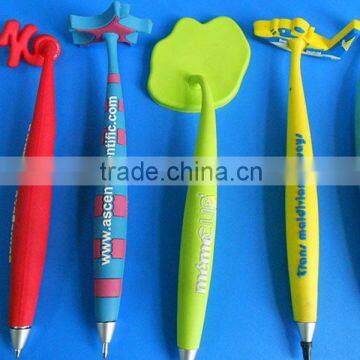 soft PVC magnetic pen with raised logo