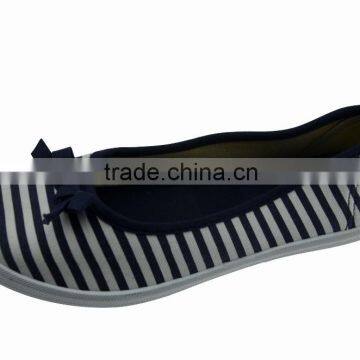 Shallow mouth women stripe slip on canvas shos,girls casual canvas shoes