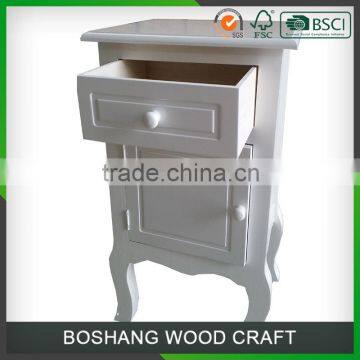 Hot sale White Simple Wooden Cabinet Nightstand