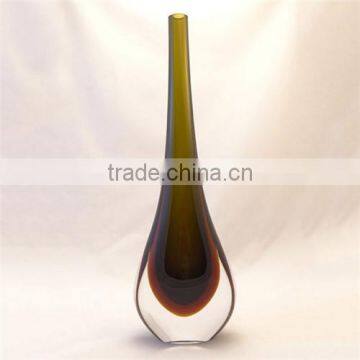 Multi color hand blown glass cup for home decorations