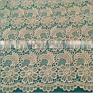 Embroidery lace material guipure fabric laces                        
                                                Quality Choice