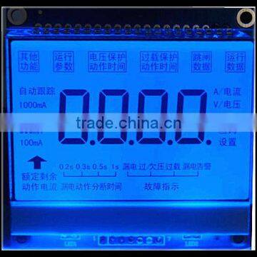 monochrome positive with white backlight electricity meter lcd module