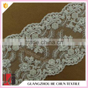 HC-2205-1 Hechun 2016 Elegant Lines White Wedding Dress Lace Bridal Trim