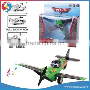 Pull back metal plane with light & music pull back diecast plane