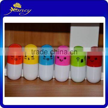 hot-selling plastic smiling ballpoint pill without word