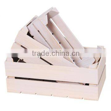 2016 Wholesale FSC cheap wooden crates for sale/wooden fruit crates for sale