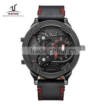WEIDE original watches UV1506, western watch price, leather chronograph watch