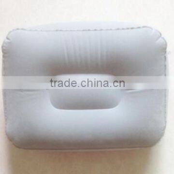 0.2mm inflatable flocked business travel pillow cushion pad