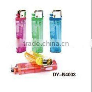 refillable/disposable big and min with metal wheel LED flint lighter