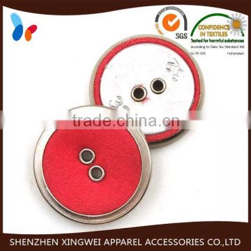 custom fashion covered eyelet button with metal margin