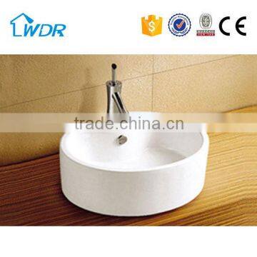 Hand wash basin, countertop round art basin with one hole