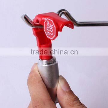 supermarket display merchandise 6mm/7mm/8mm shoplifting prevention devices safe lock / Red Stop lock