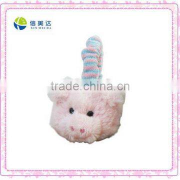 Pink pig warmer plush earmuffs