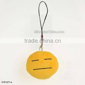 5.5cm Newly Design Cute Emoji Not Amazed Key Chain Soft Toy Gift Pendant Bag Accessory