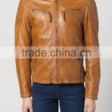 Top quality motorcycle man brand name fashion leather jackets