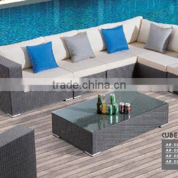 Lindsay All Weather Outdoor Furniture Resort Leisure Rattan Sofa Set With Table For Hotel /Garden                        
                                                Quality Choice