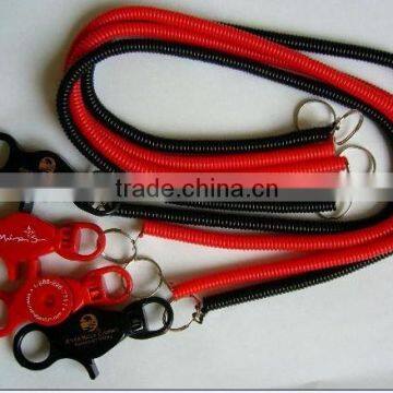 spiral cord lanyard with lobster claw