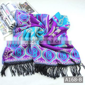 A168 Hot sell delicate multicolor men's custom woven scarf