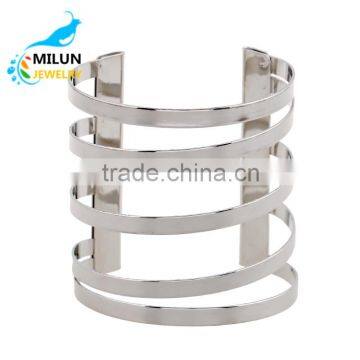 Punk Fashion Hollow 0ut Cuff Bangle Bracelets with Opening Metal For Women/Men