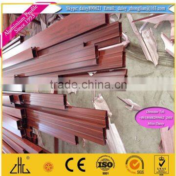2014NEW and Popular ! 6063-T5 Wood Finish Aluminium Profiles/OEM/ODM Wood Effect Aluminium Powder Coatings Profile photo-4