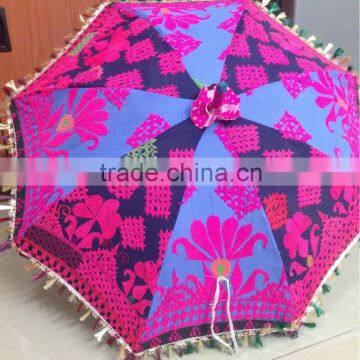 Beautiful Designs!!! New Spring summer collection Vintage Banjara Fabric Pink Parasol Indian Parasol