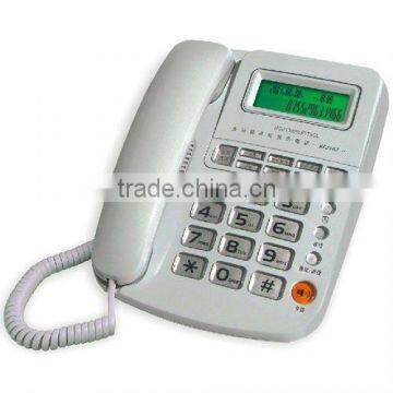 Multi function phone with caller ID & LCD display, volume control & clock & caculator, OEM manufacturer.