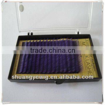 Man-made synthetic glitter eyelash extension