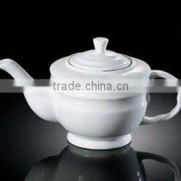 H5217 factory oem white porcelain 1100ml tea pot ceramic chaozhou