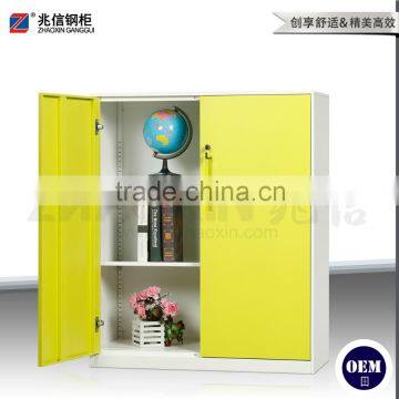 colorful short ark stainless steel 3 layers file cabinet yellow filing cabinet