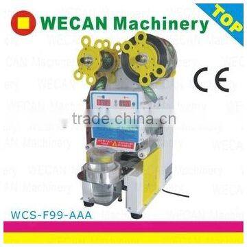 Taiwanese competitive advantage 90 mm PP PE PET cup sealing machine with sales