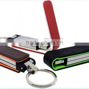 2012 New Model 128MB~32GB leather usb2.0 flash drive with hi-speed flash and full capacity