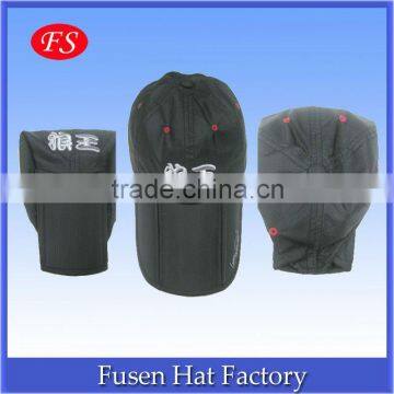 hot sale polyester 3D embroidery foldable baseball cap