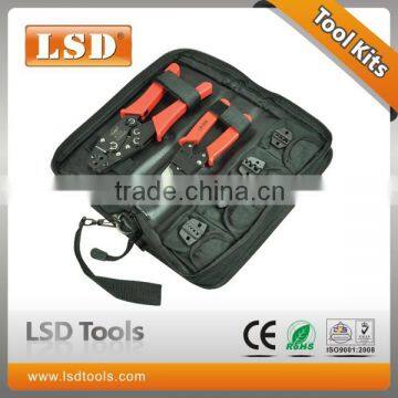 HS-K0725 high quality crimping tool set with HS type 0.5-2.5mm2 crimping tool,cable cutter and replaceable dies