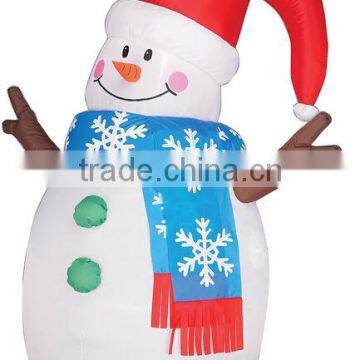 Christmas Decoration Small Cute Inflatable Snowman/ Inflatable Plush Snowman