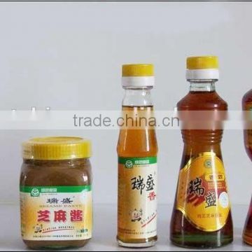 Automatic Linear Seasame Oil Bottle Lid Pressing Capping Machine