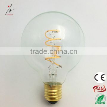 New Design Led Filament Bulb G80 E27 Base vintage LED light bulb