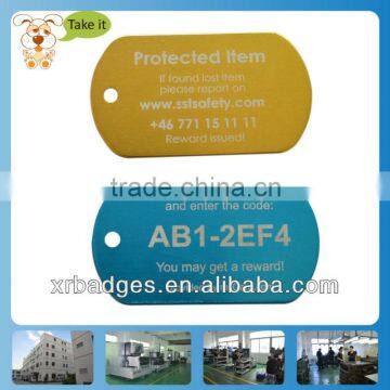 2014 hot selling aluminum pet tag with laser engrave