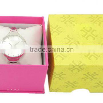 Fashion ladies watch gift box colorful boxes pillow inside good package box design