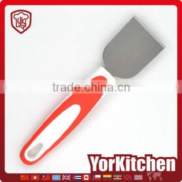 Hot sales in Amazon New design TPR handle stainless steel cheese scraper spatula