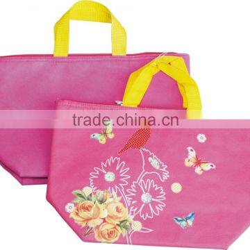 Nonwoven zippered nylon tote bag